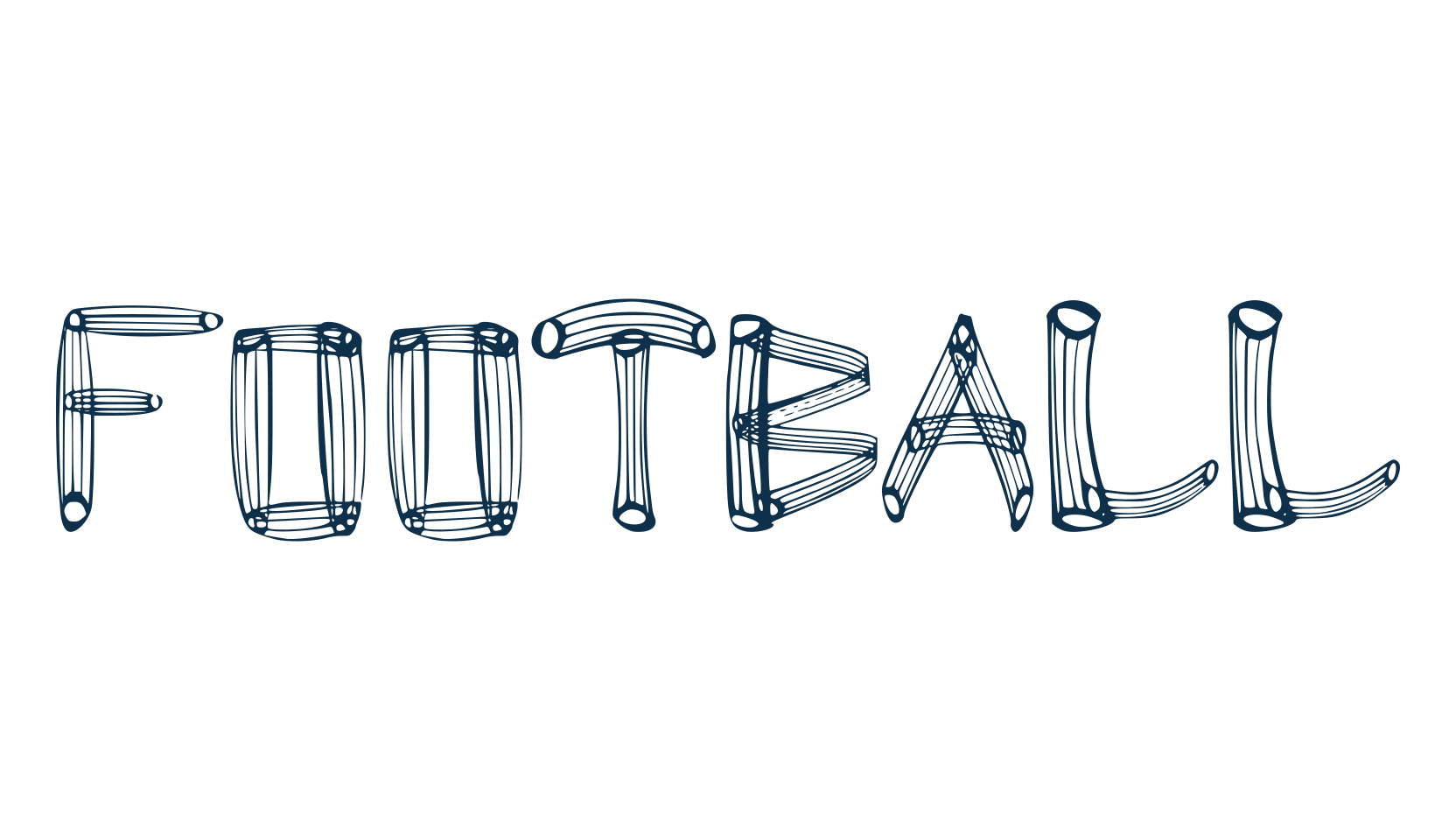 Football (football), fancy decorative font preview