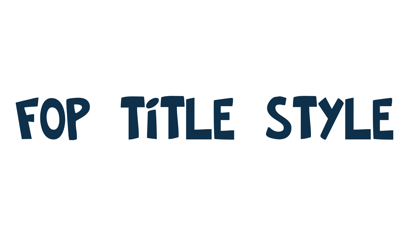 FOP Title Style, fancy cartoon decorative font preview