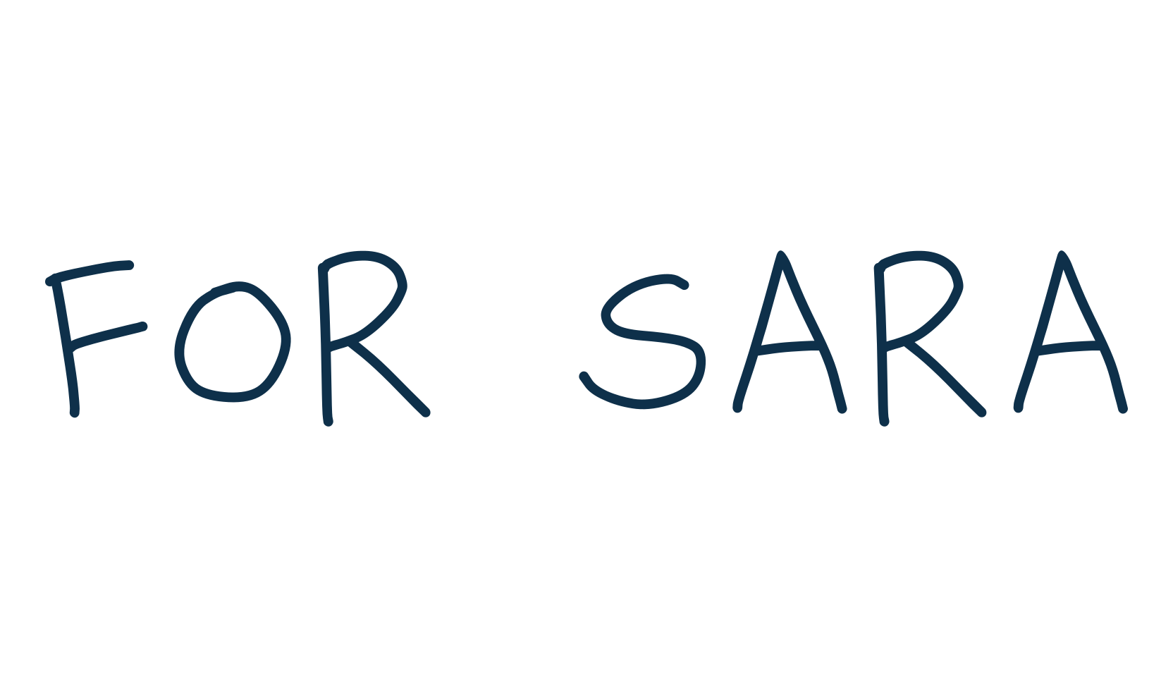 For Sara, script handwritten fancy decorative calligraphy font preview