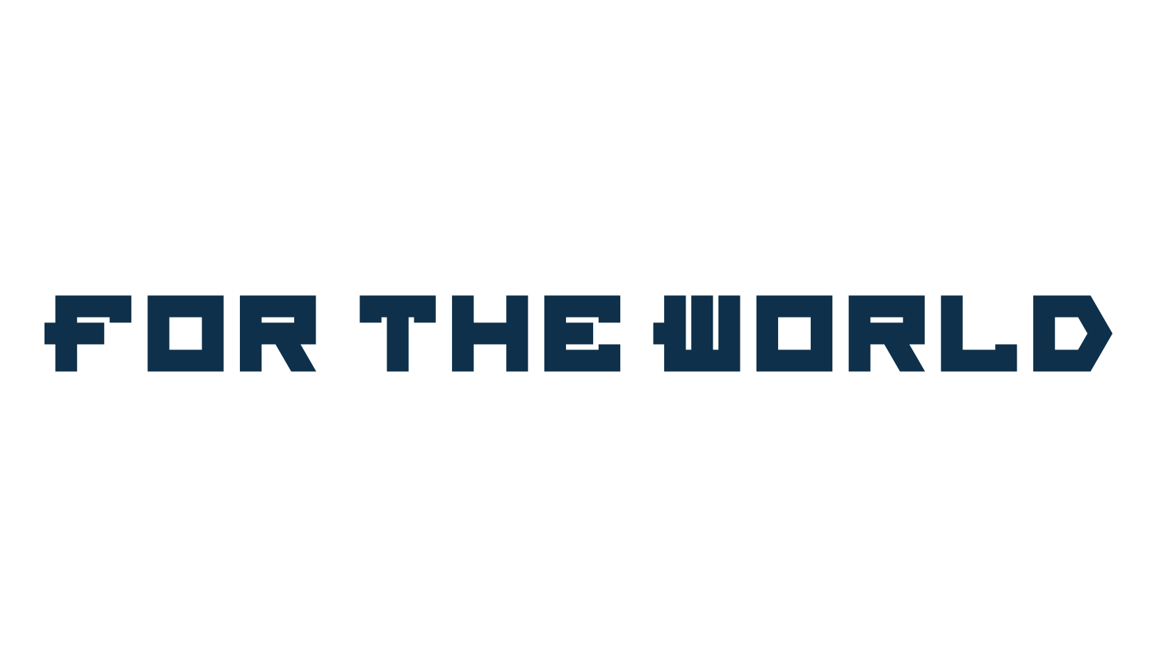 For The World, techno square sci-fi font preview