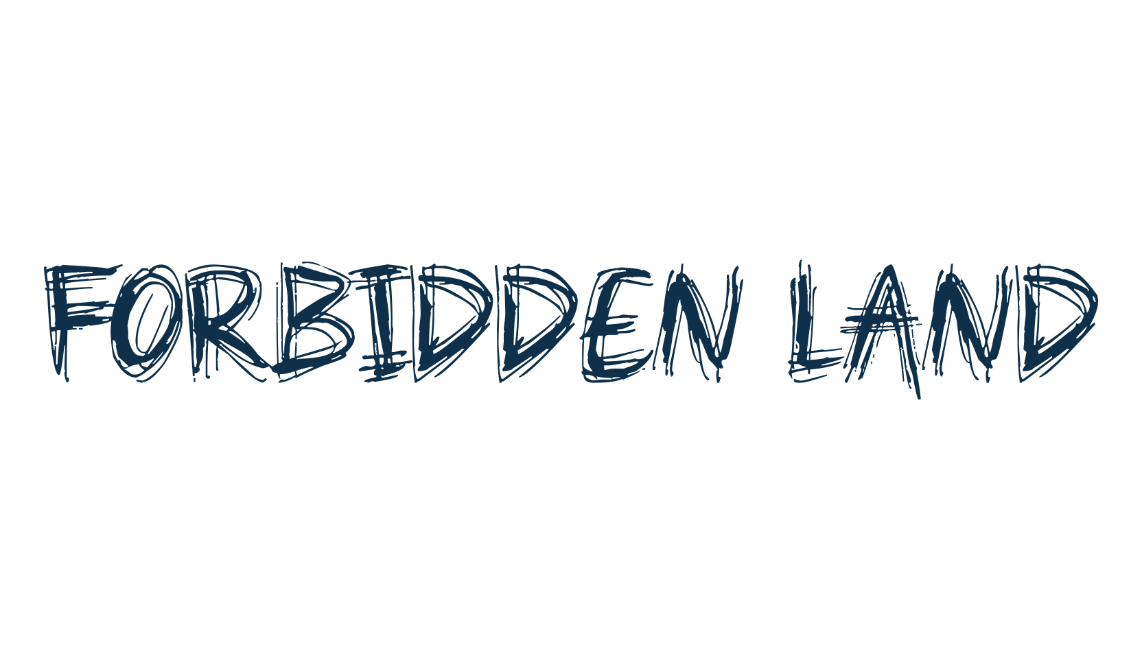 Forbidden Land, trash font preview