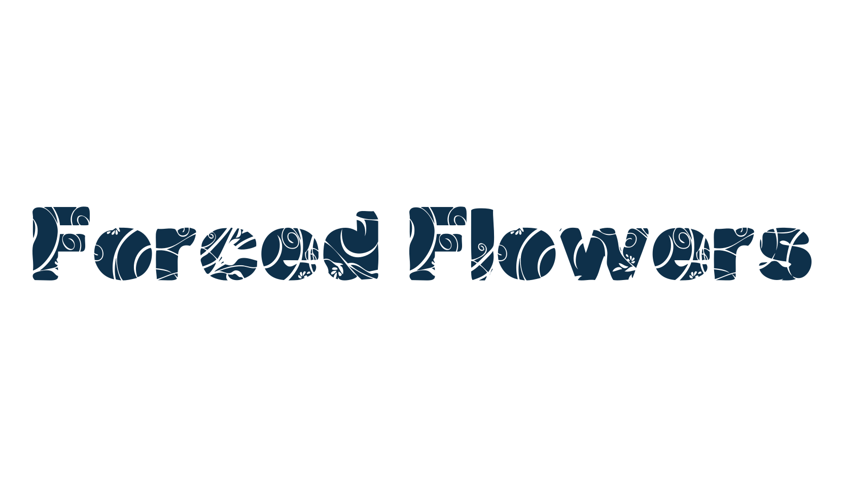 Forced Flowers, decorative font preview