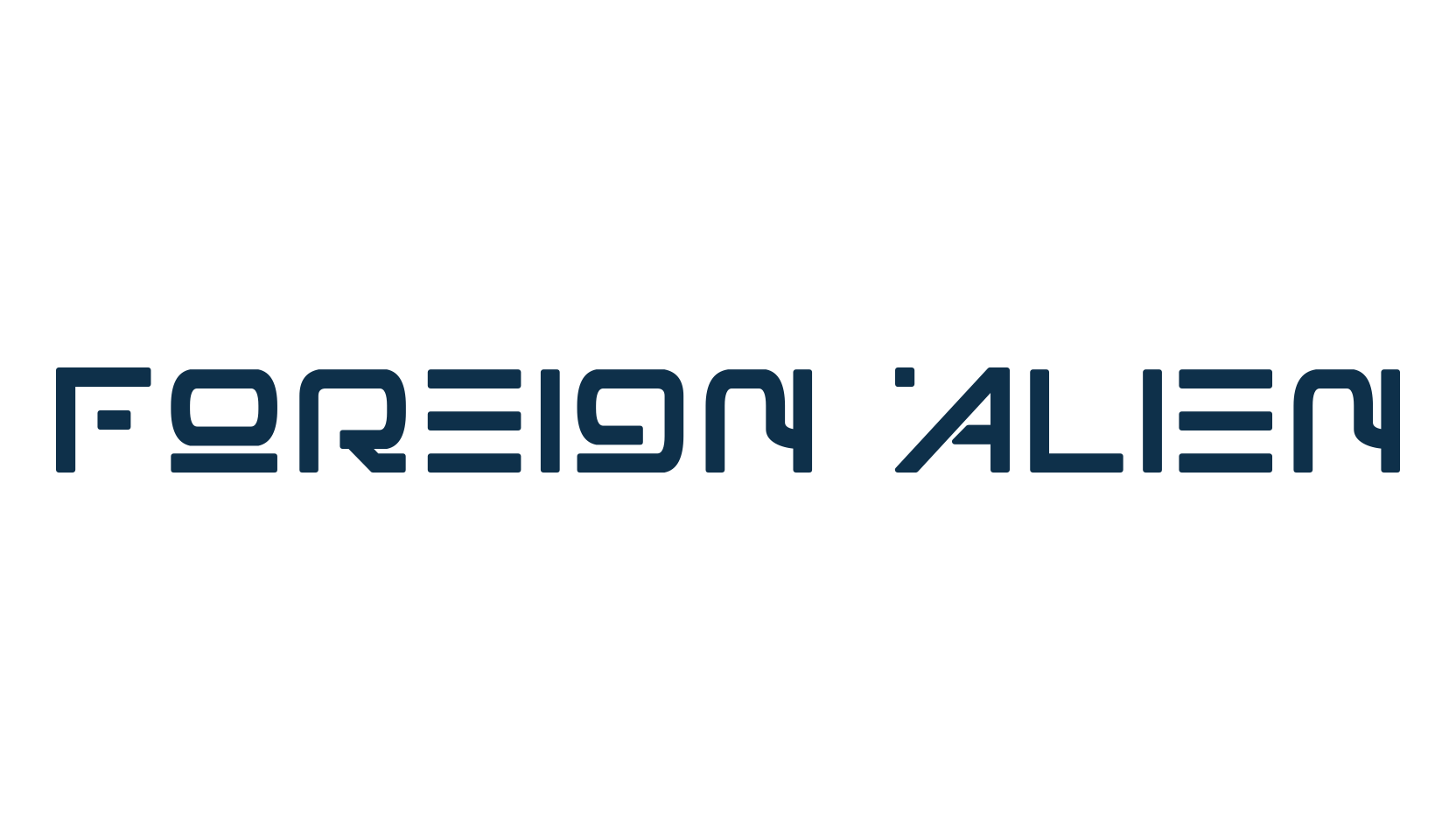 Foreign Alien, techno sci-fi font preview
