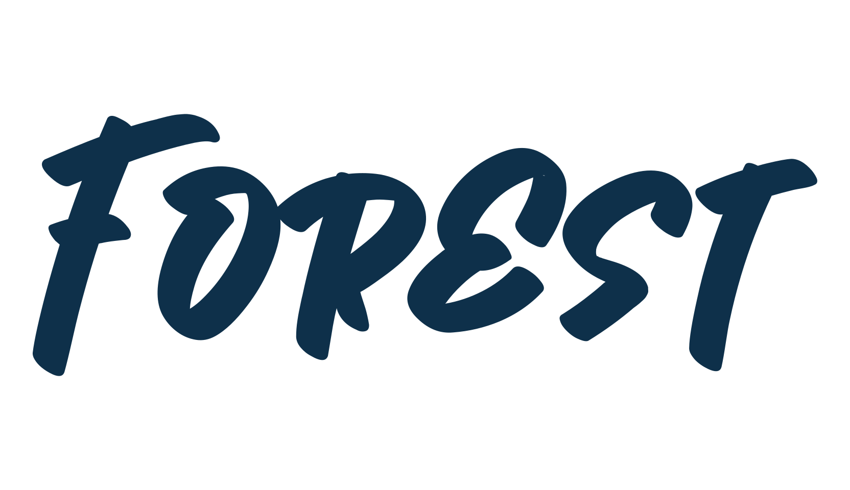 Forest, script handwritten fancy decorative calligraphy font preview