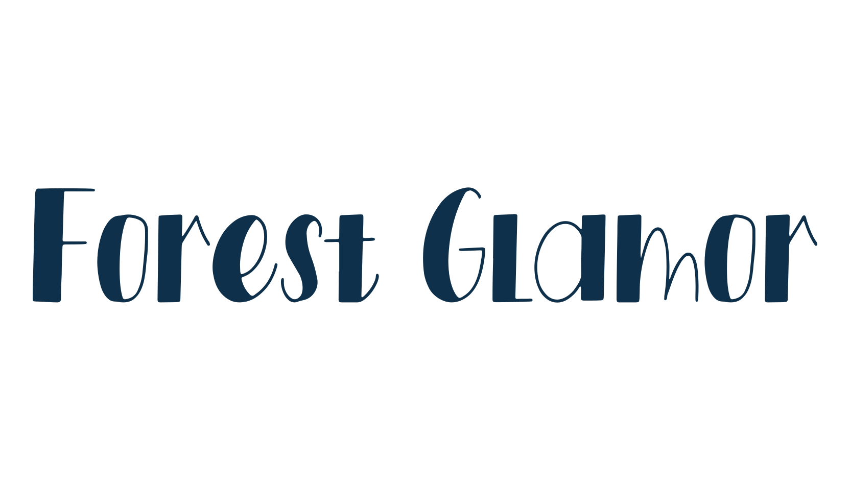 Forest Glamor, fancy decorative font preview