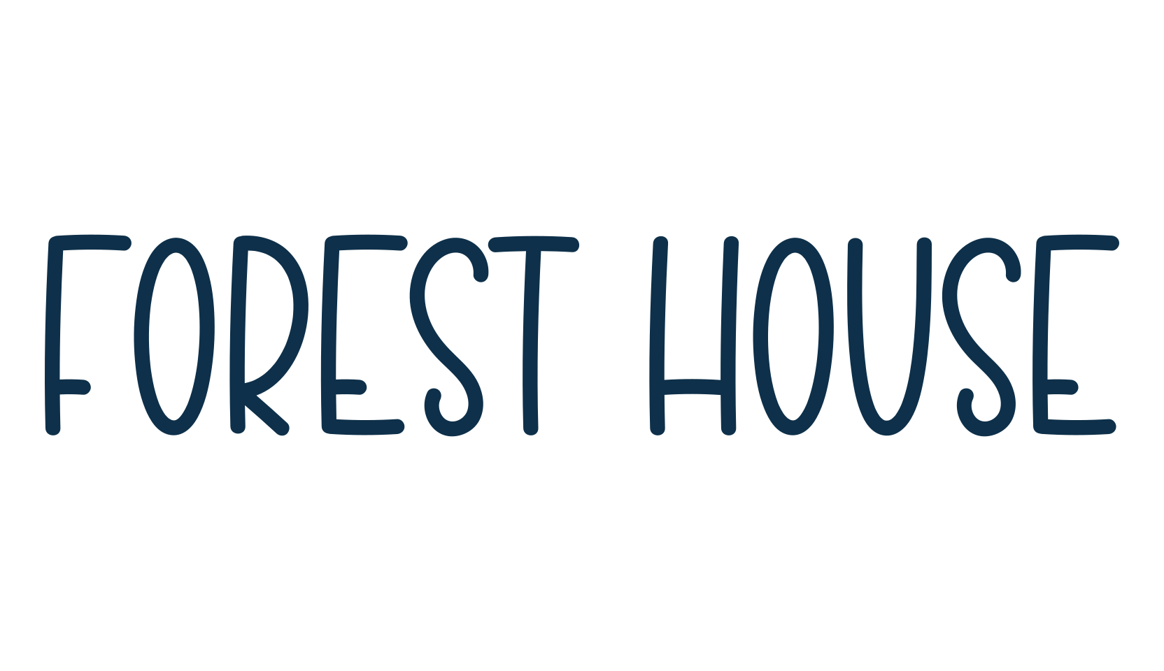 Forest House, various font preview