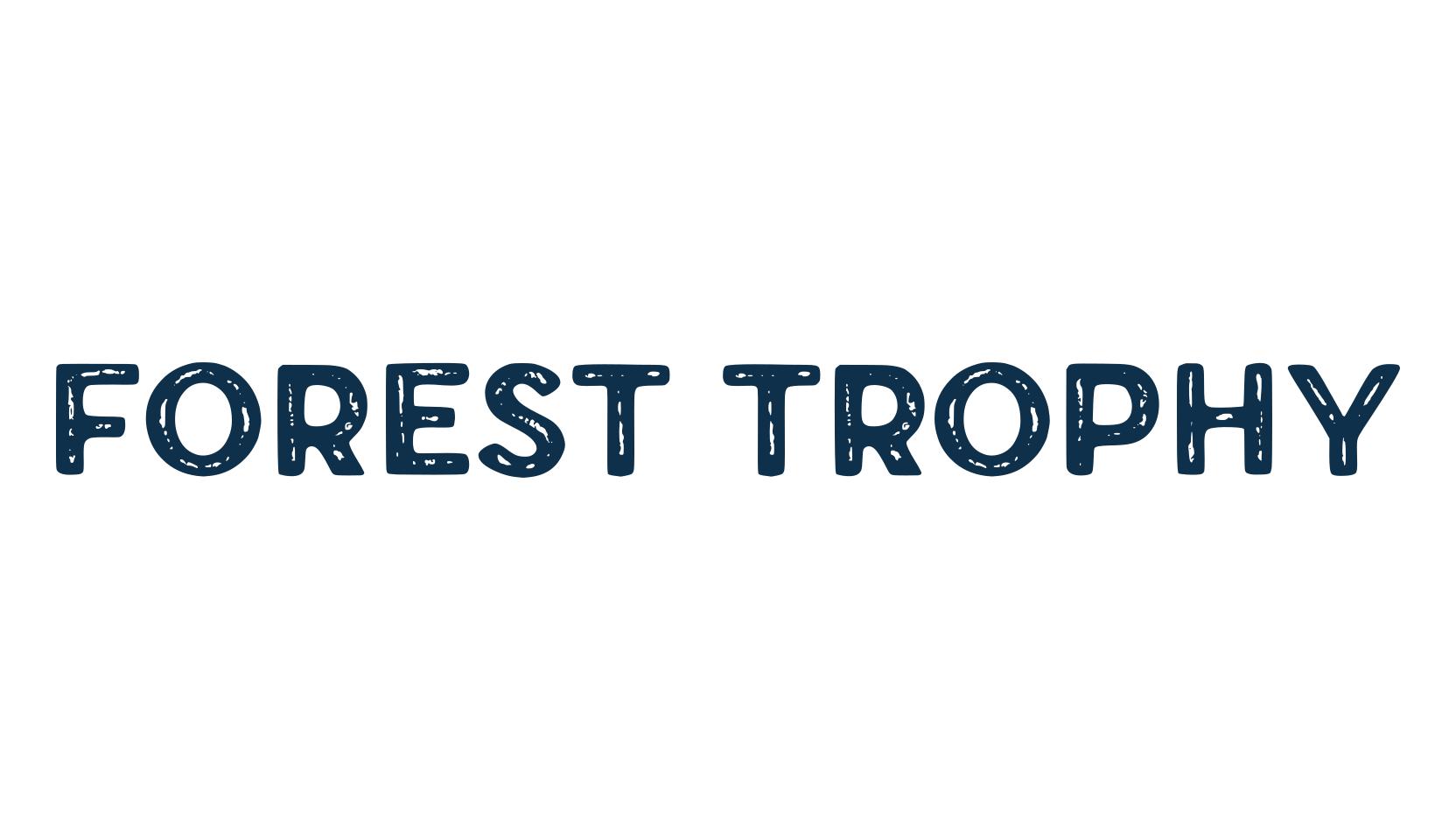 Forest Trophy, eroded font preview