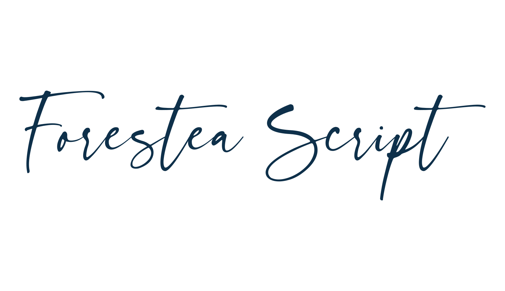 Forestea Script, script handwritten fancy decorative calligraphy font preview