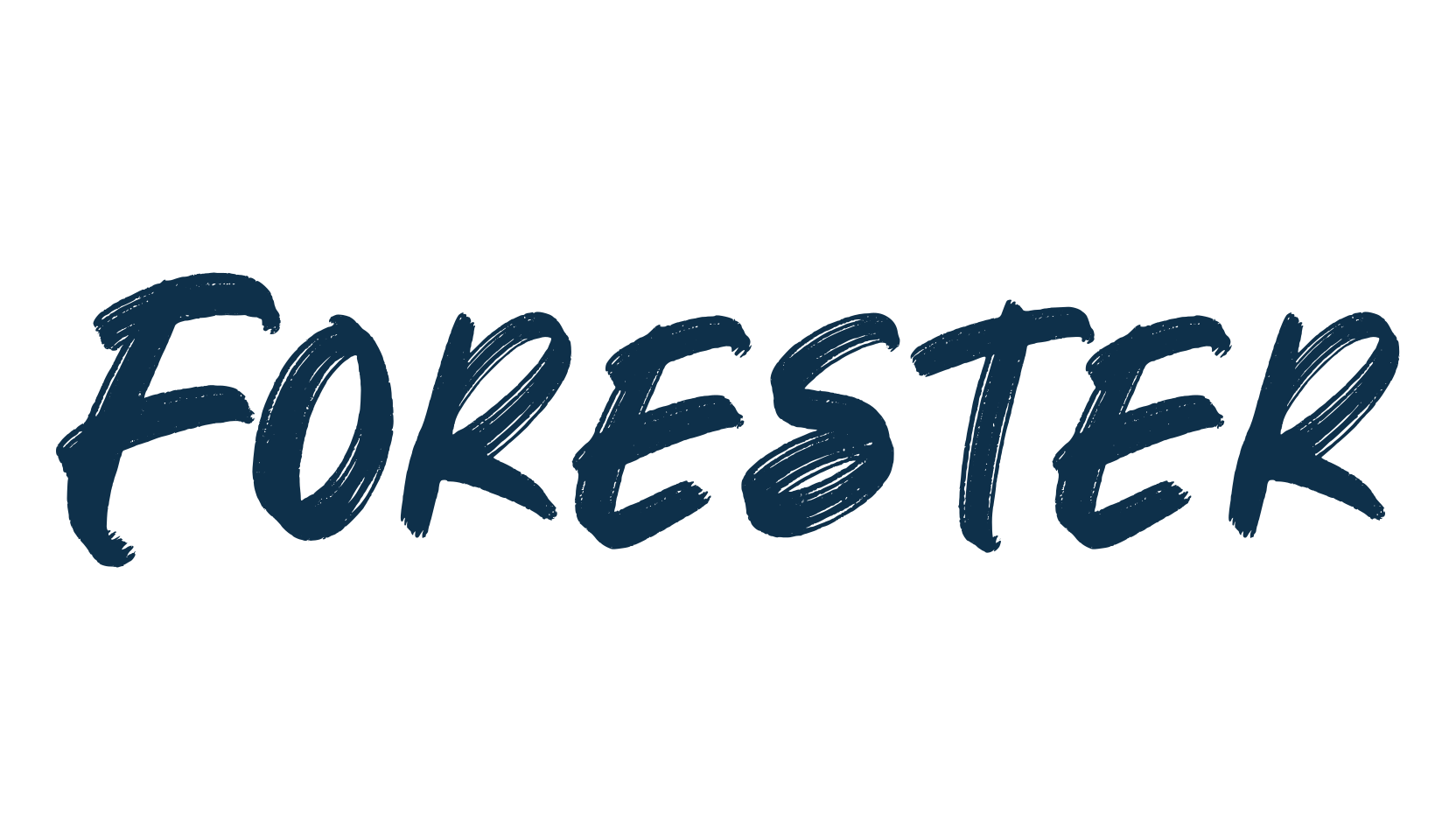 Forester (forester-2), brush font preview