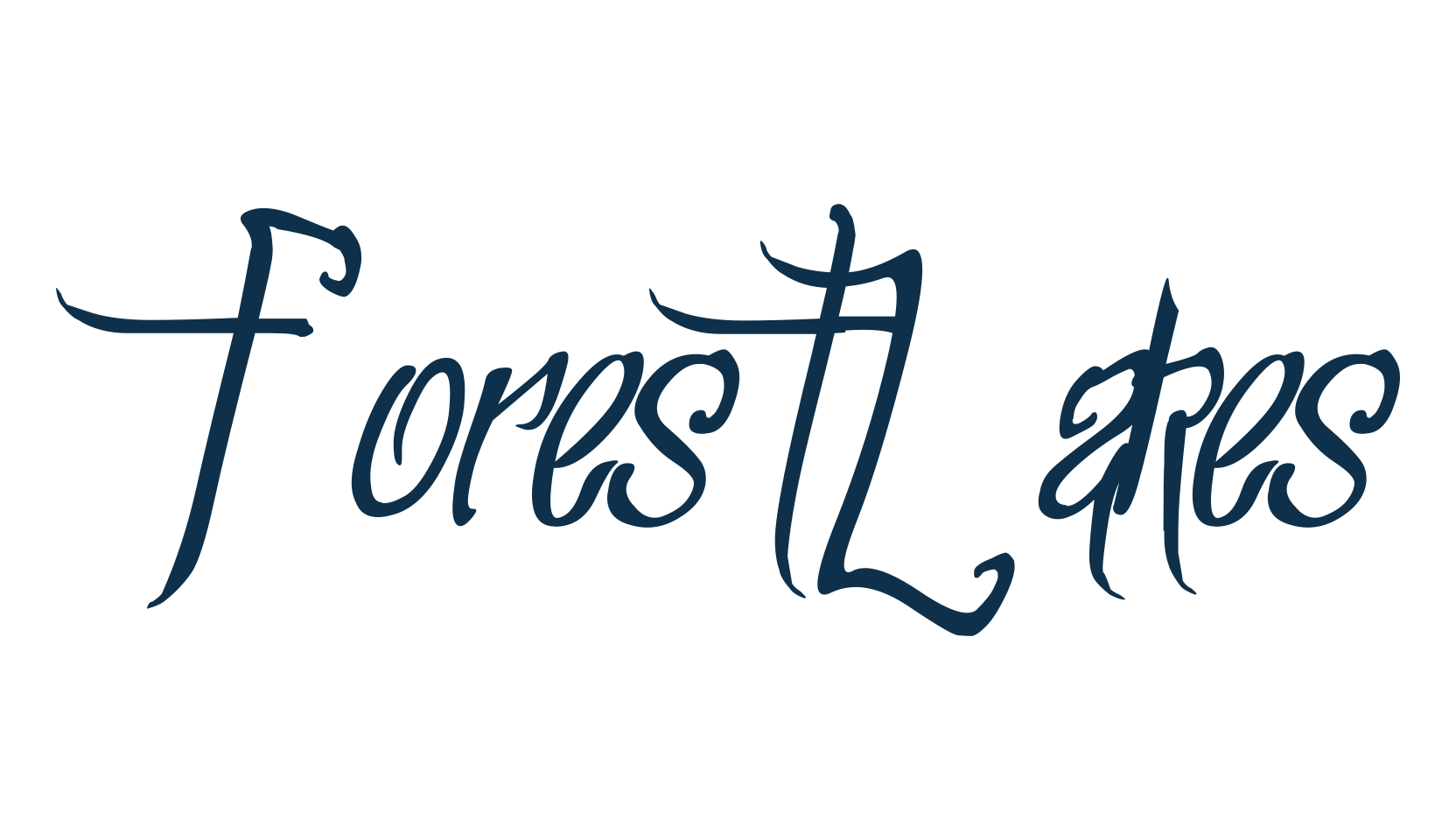 Forest Lakes, fancy decorative font preview