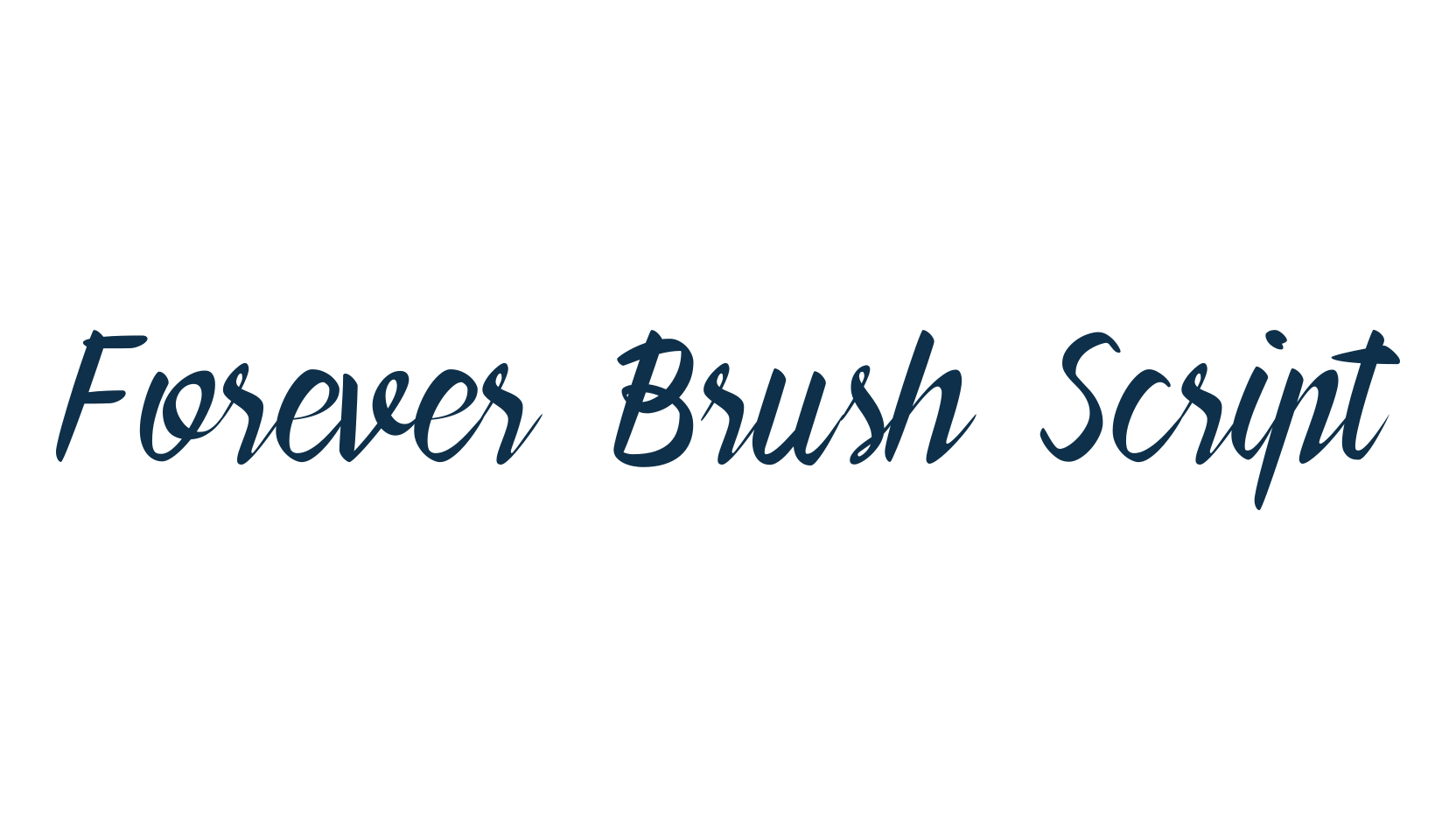 Forever Brush Script, brush font preview