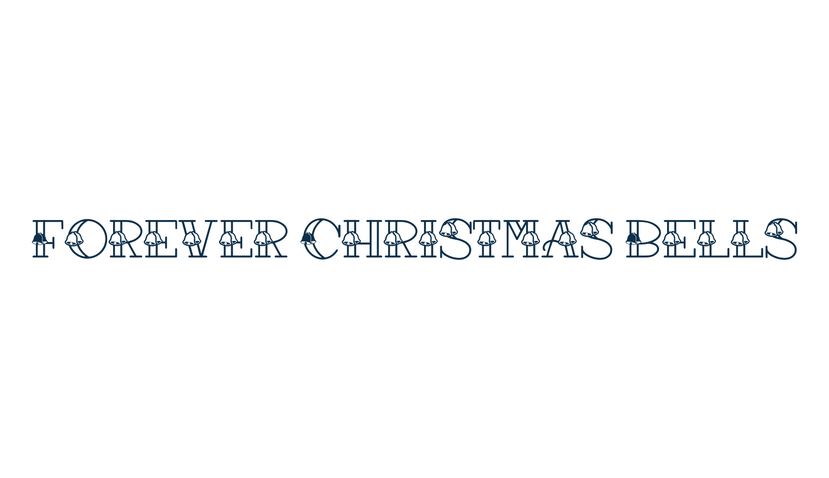 Forever Christmas Bells, fancy decorative font preview