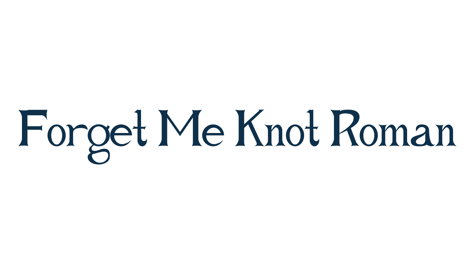 Forget Me Knot Roman, gothic celtic font preview
