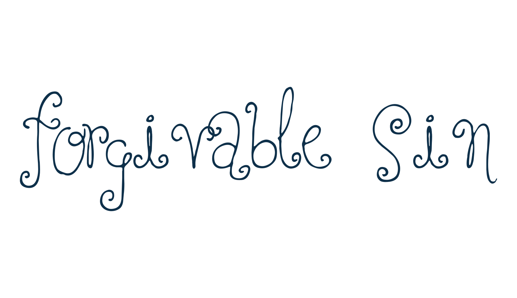 Forgivable Sin, curly font preview