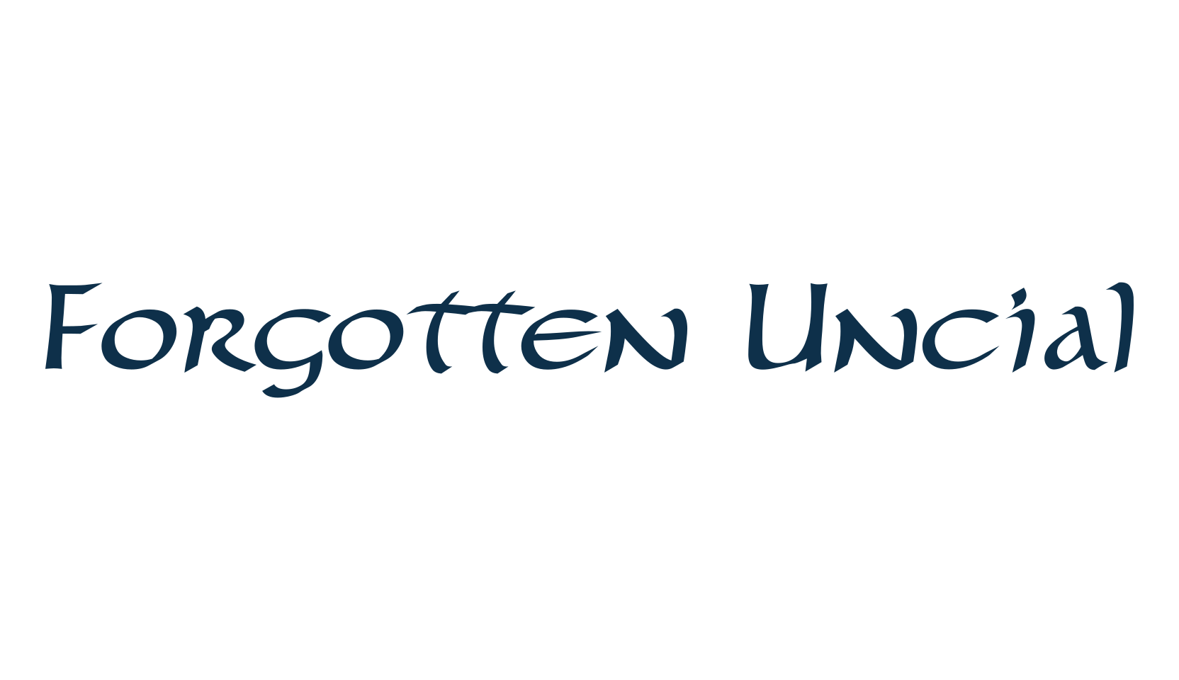 Forgotten Uncial, celtic font preview