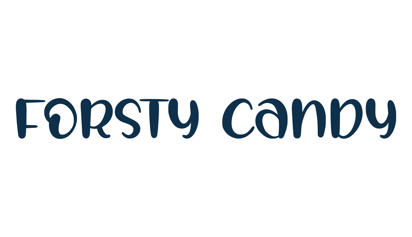 Forsty Candy, cartoon font preview