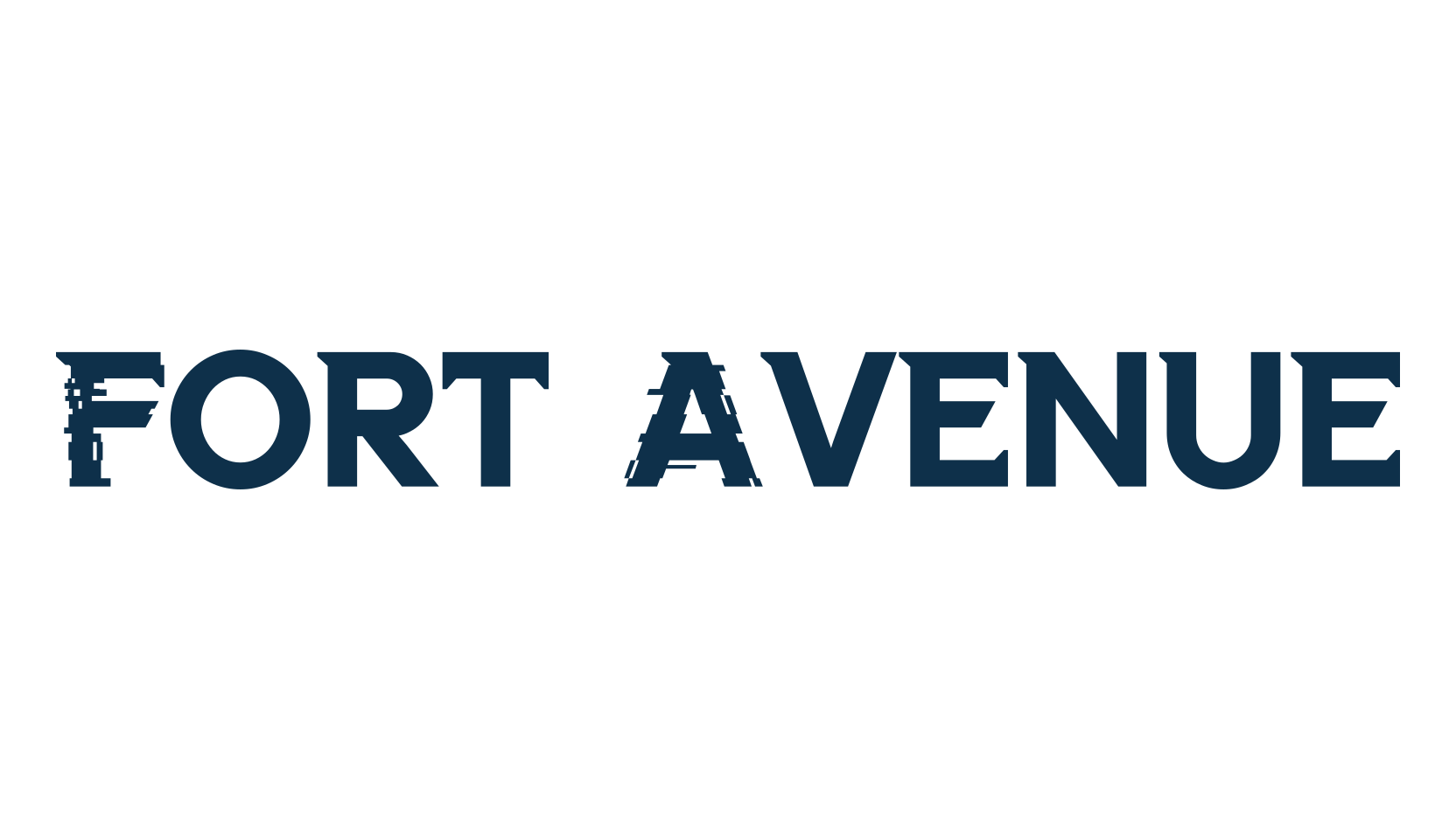 Fort Avenue, distorted font preview