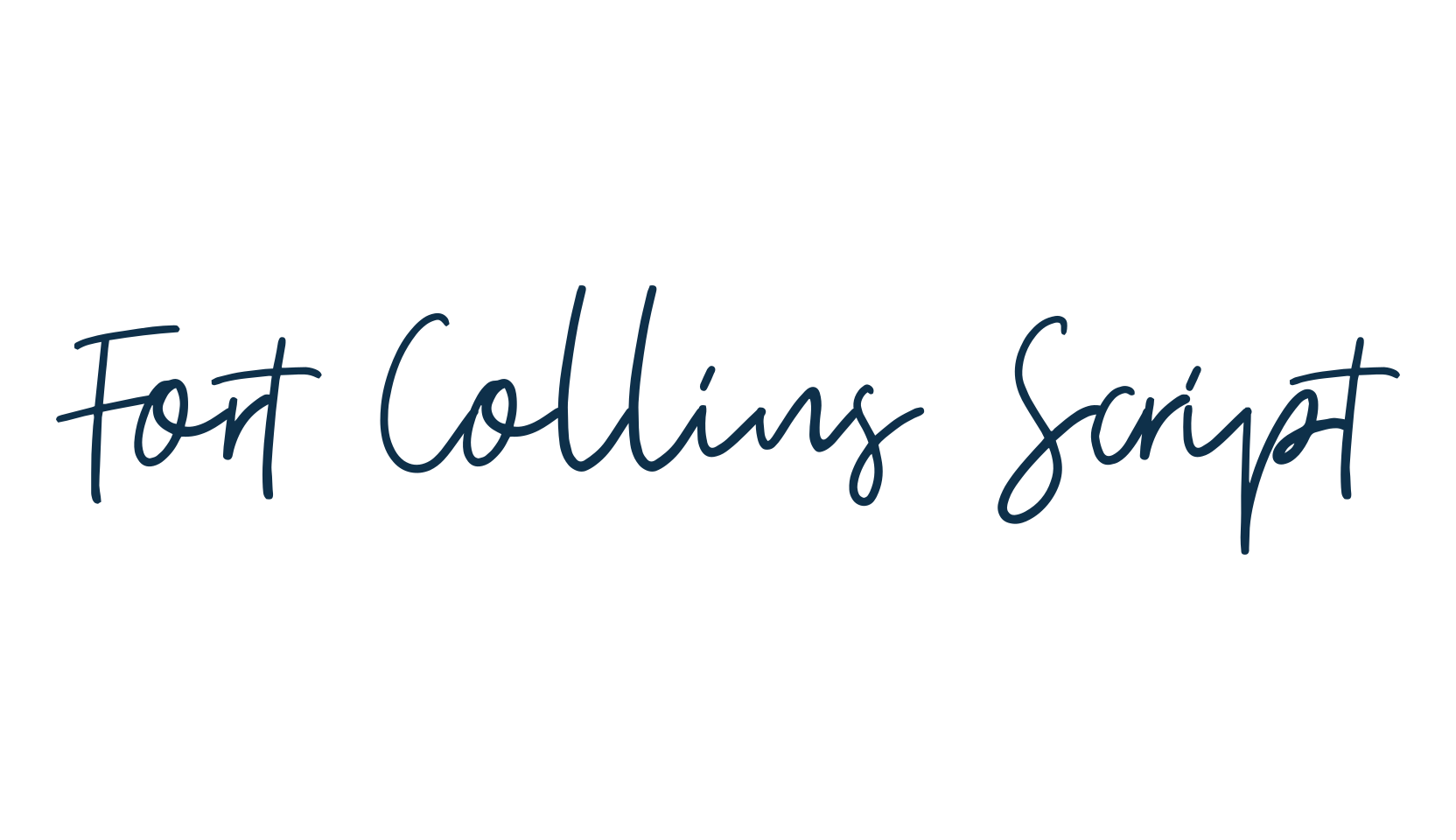 Fort Collins Script, script handwritten fancy decorative calligraphy font preview
