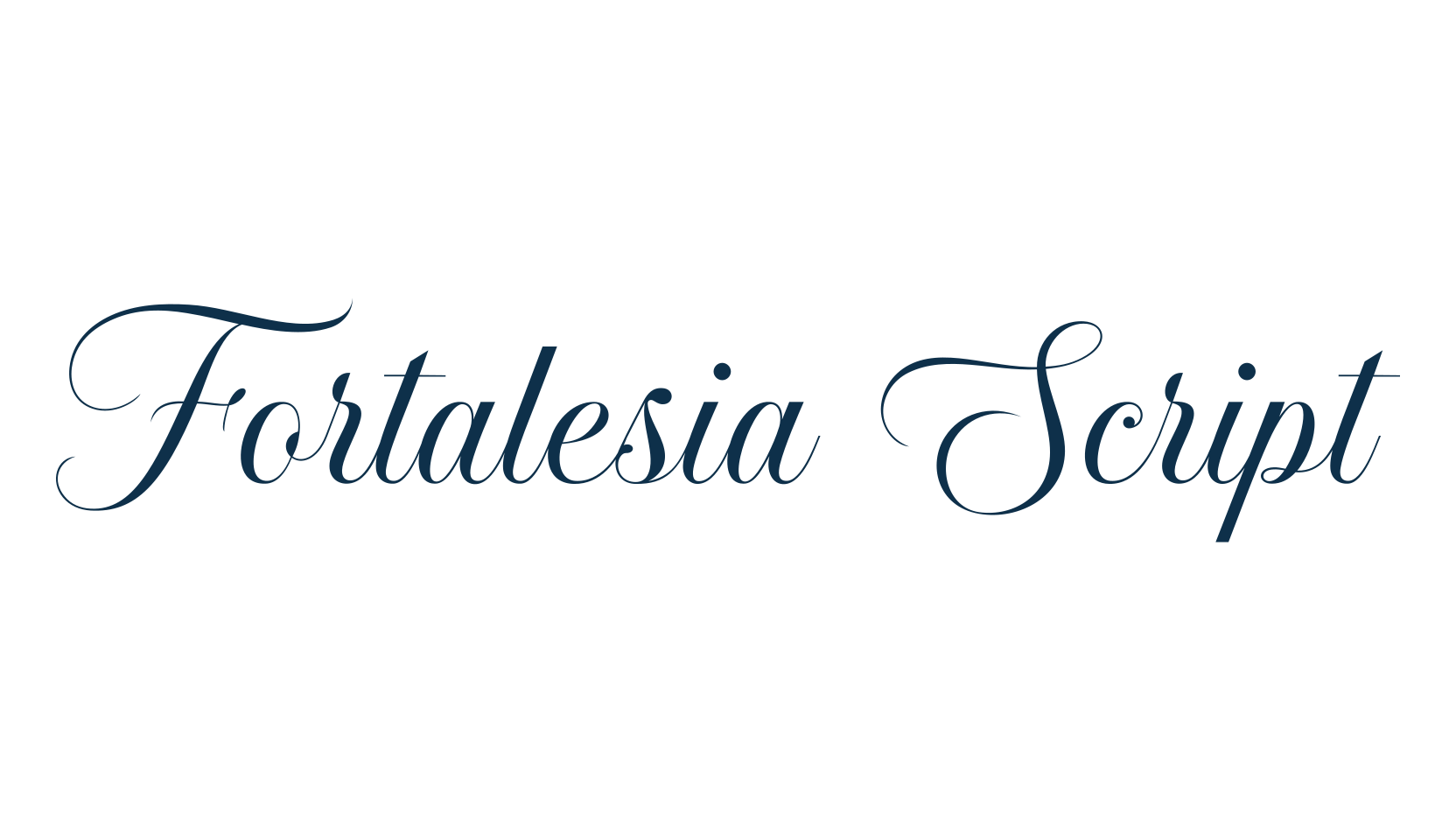 Fortalesia Script, calligraphy font preview