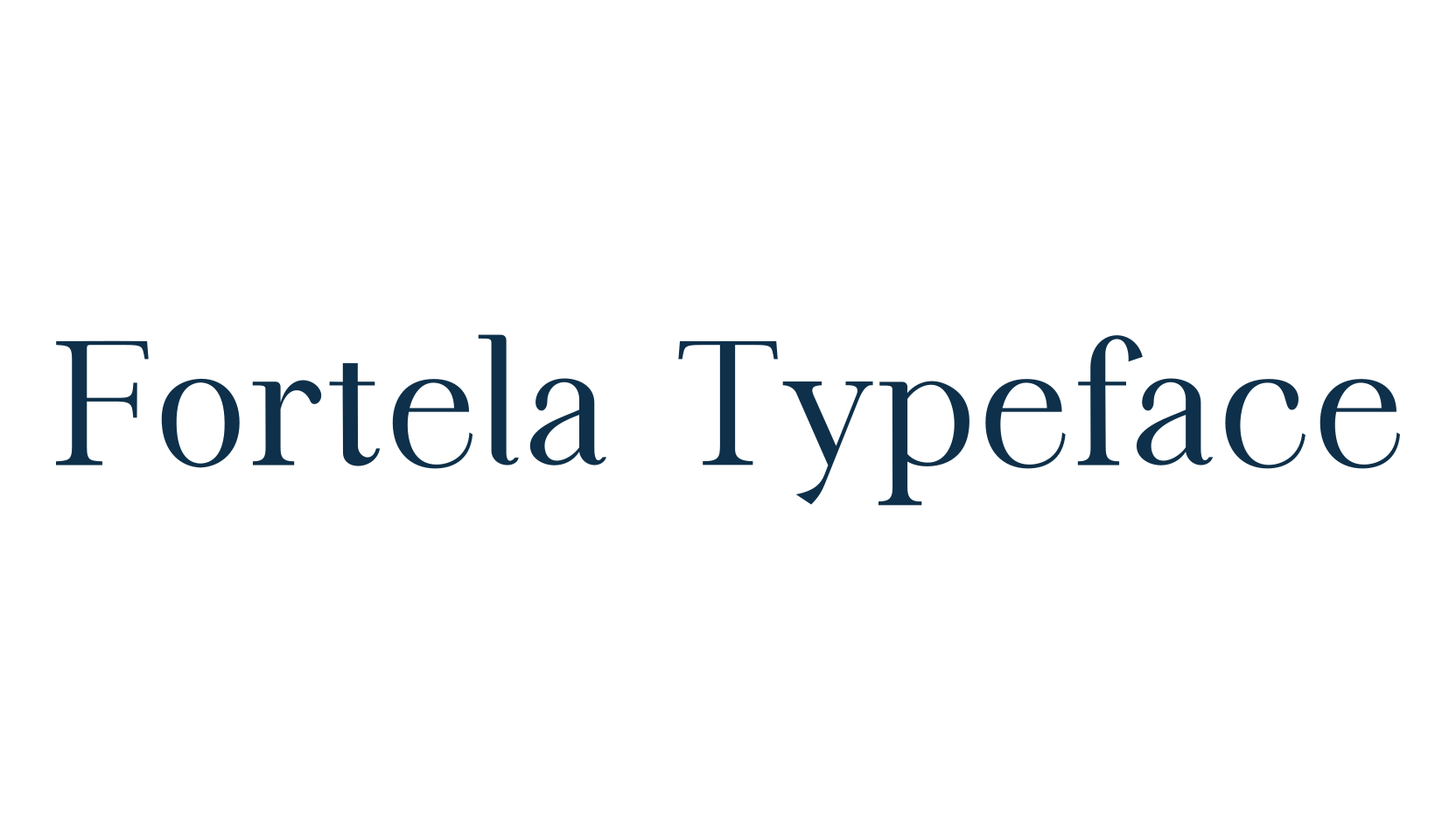 Fortela Typeface, serif font preview