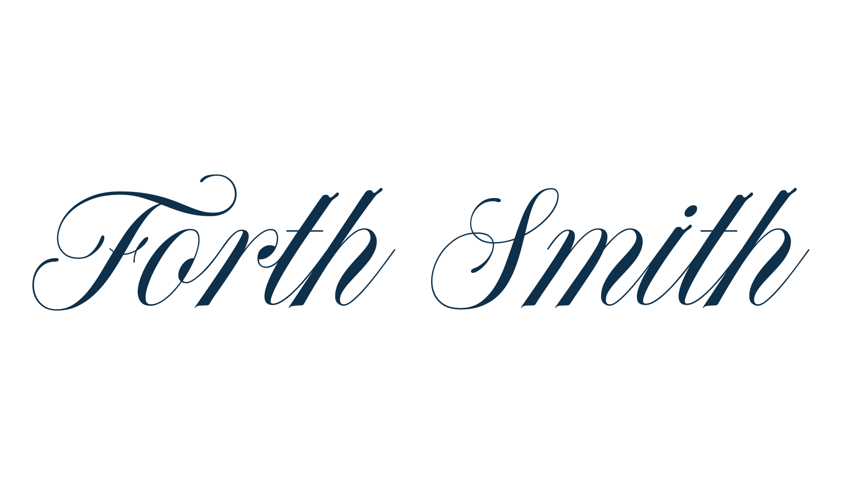Forth Smith, script calligraphy fancy decorative font preview