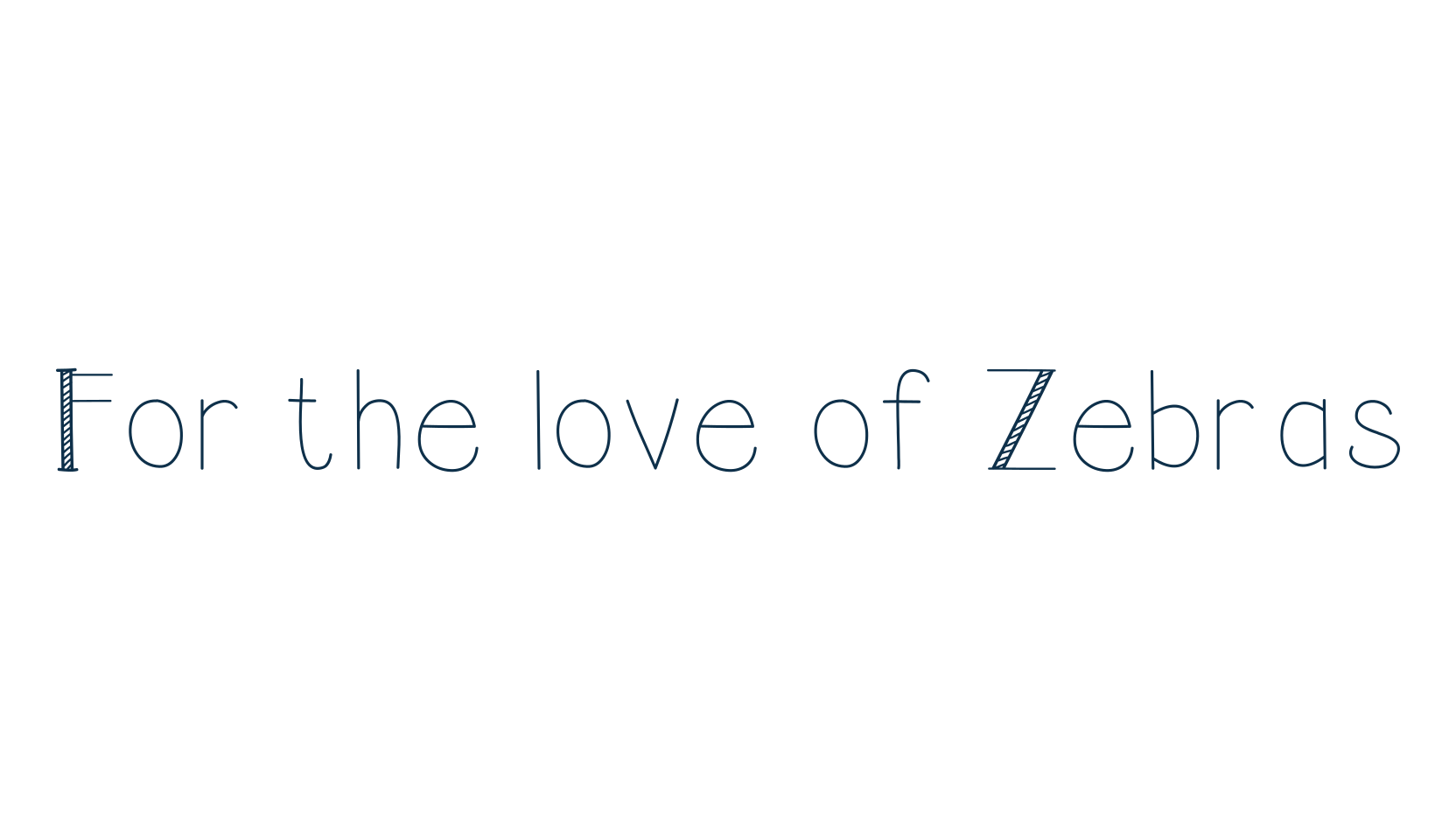 For the love of Zebras, fancy various decorative font preview