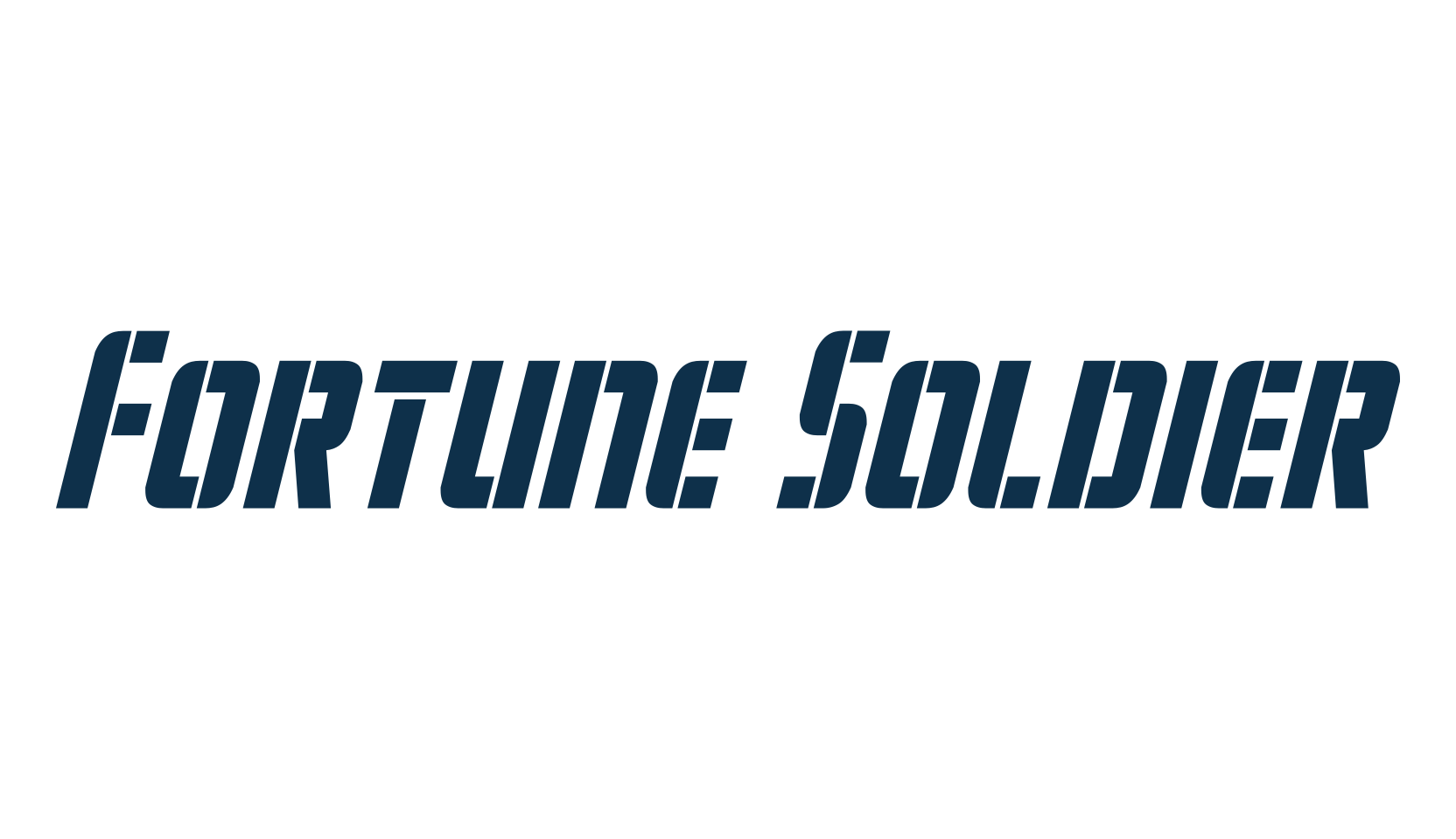 Fortune Soldier, fancy stencil, army decorative font preview