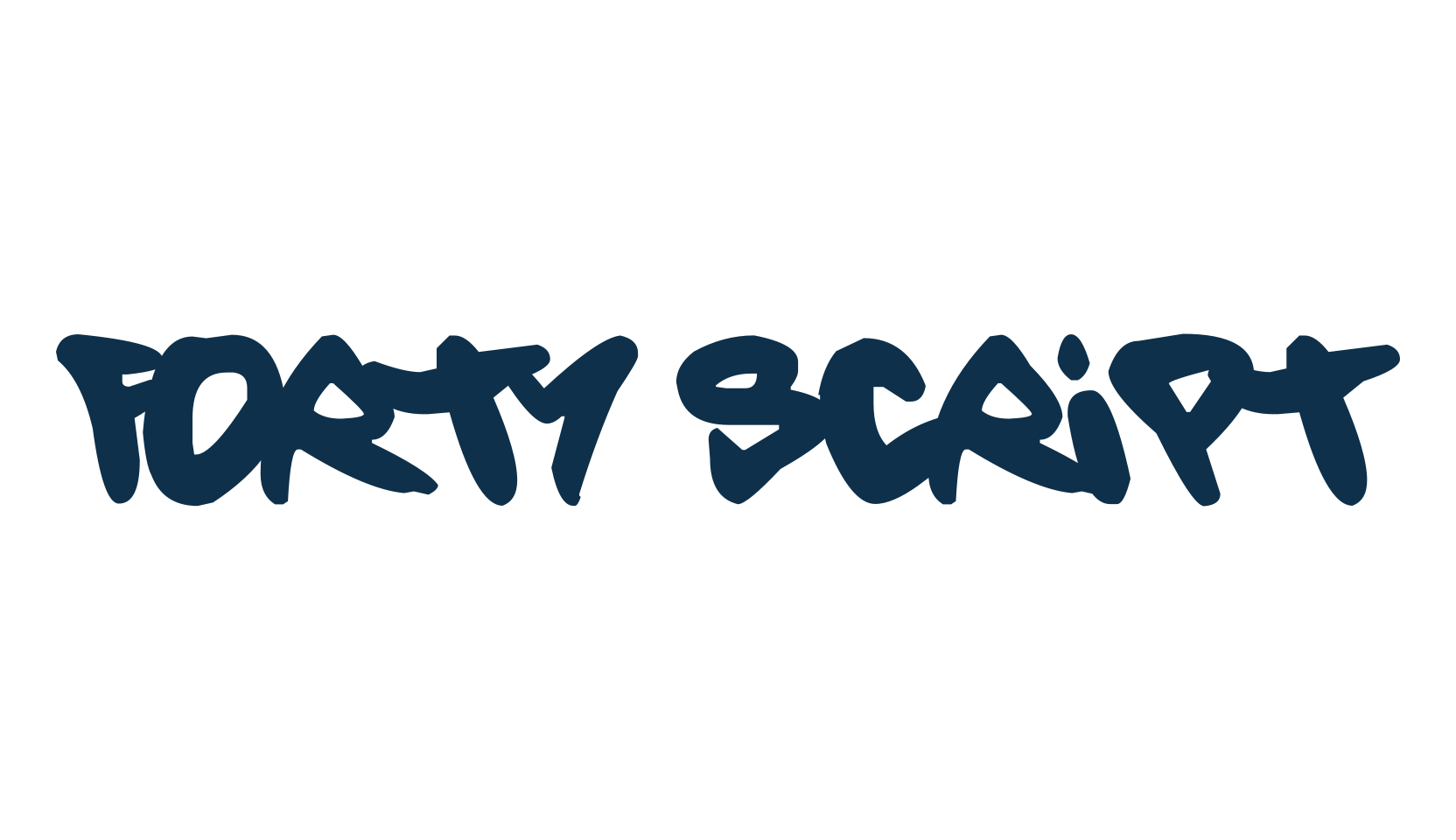 Forty Script, graffiti font preview