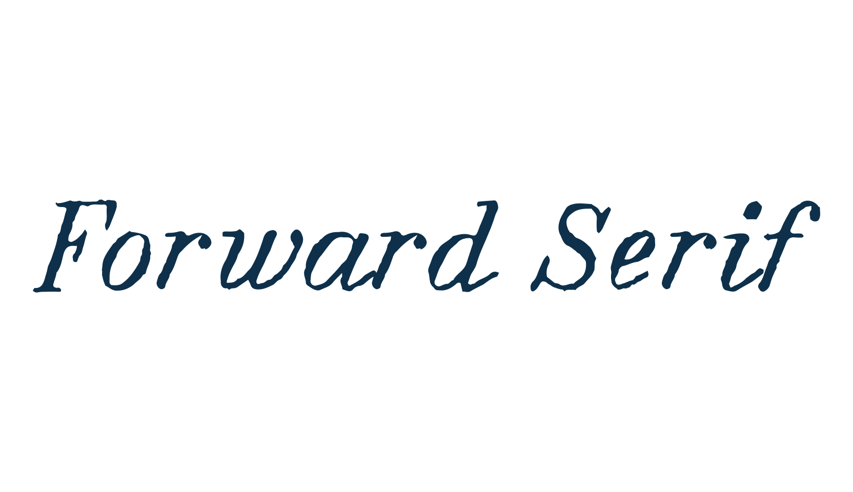 Forward Serif, fancy eroded decorative font preview
