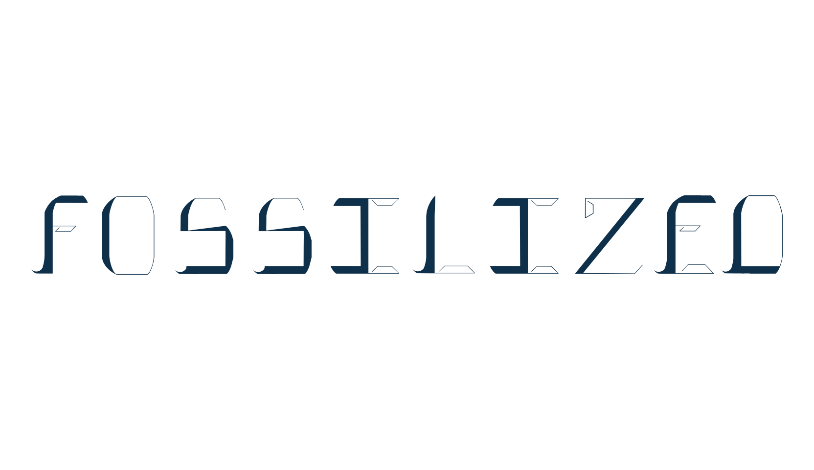 Fossilized, fancy decorative font preview