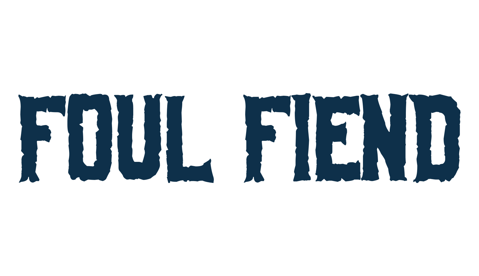 Foul Fiend, halloween font preview
