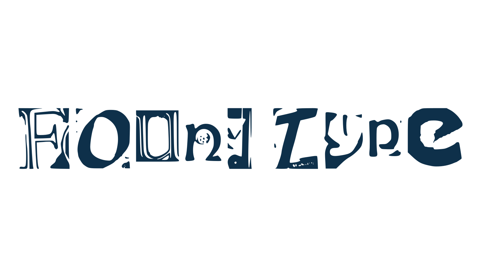 Found Type, fancy destroy decorative font preview