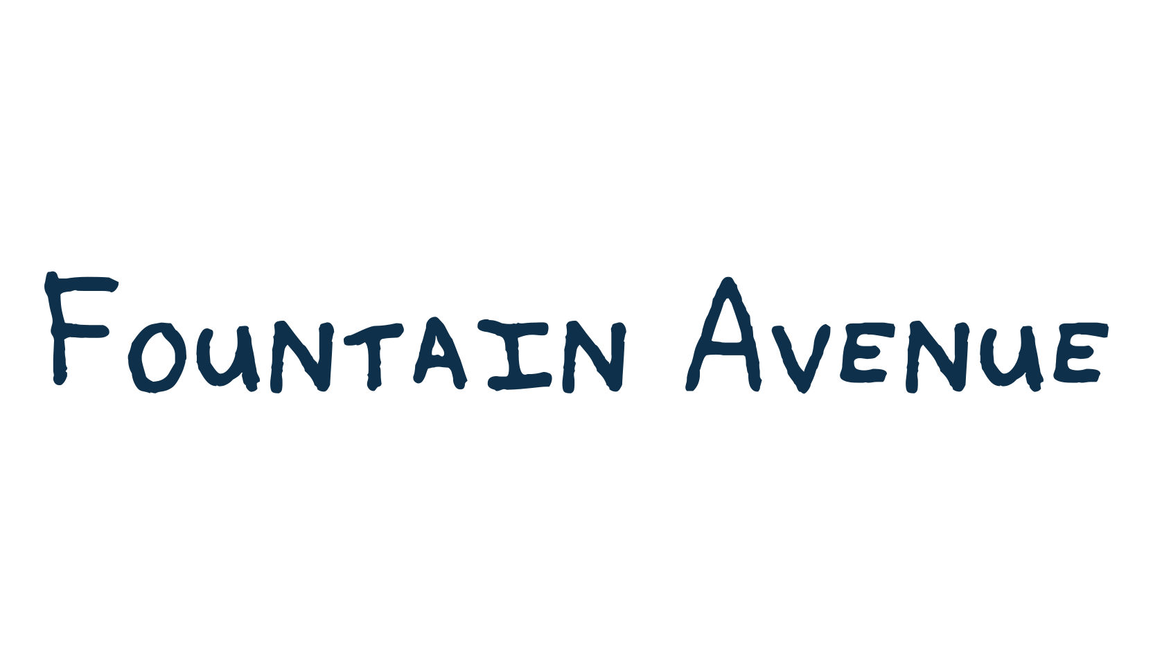 Fountain Avenue, fancy cartoon decorative comic font preview