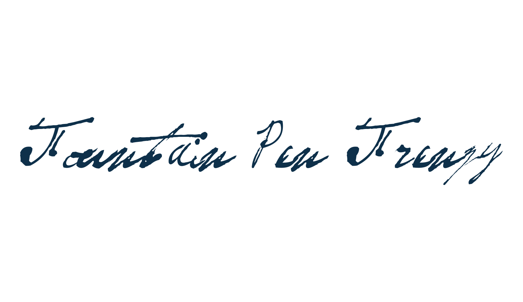 Fountain Pen Frenzy, brush font preview