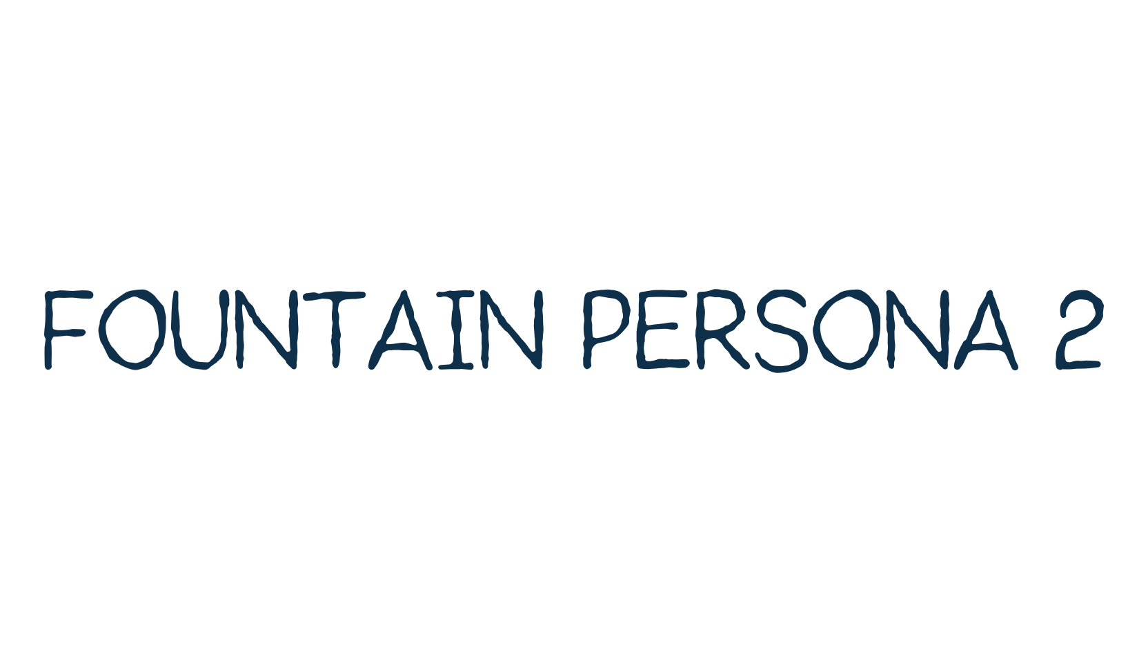 Fountain Persona 2, fancy eroded decorative font preview