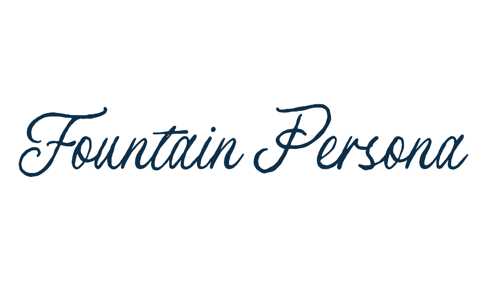 Fountain Persona, script calligraphy fancy decorative font preview