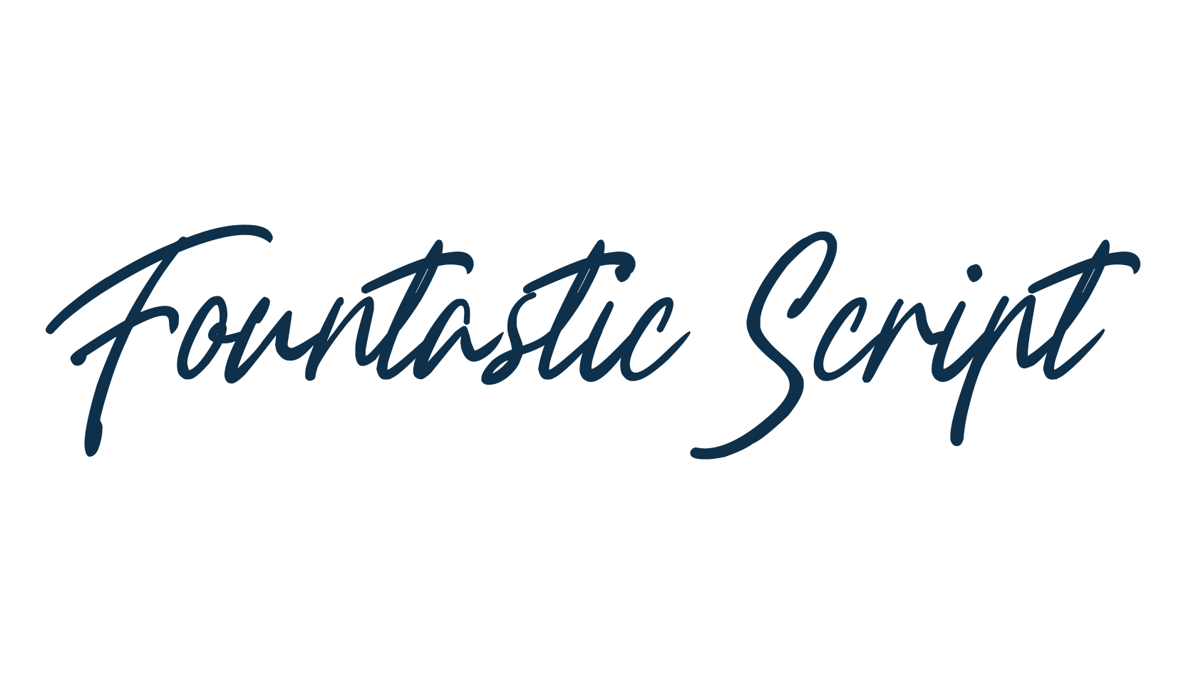 Fountastic Script, script brush fancy decorative calligraphy font preview