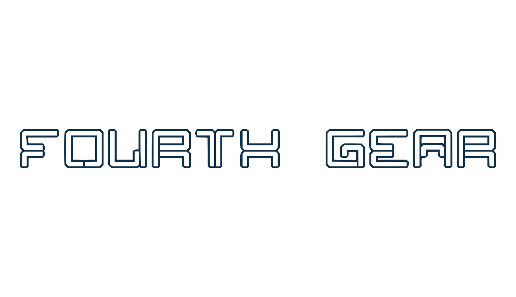 Fourth Gear, fancy various techno sci-fi font preview
