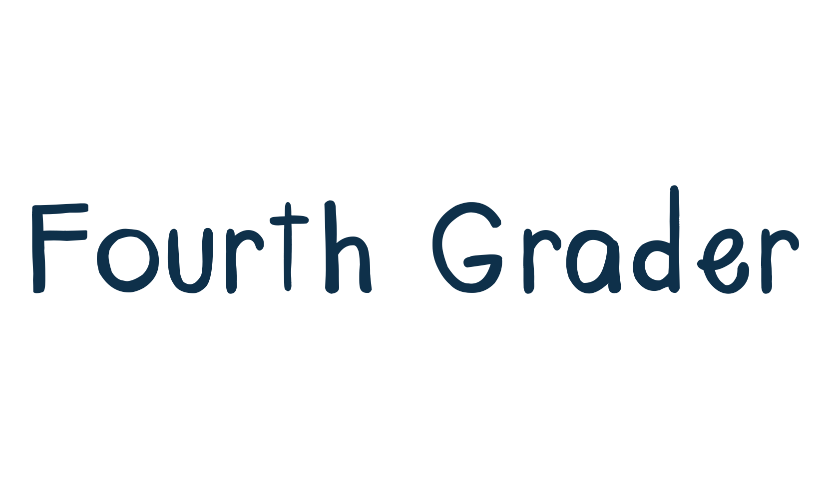 Fourth Grader, display market font preview