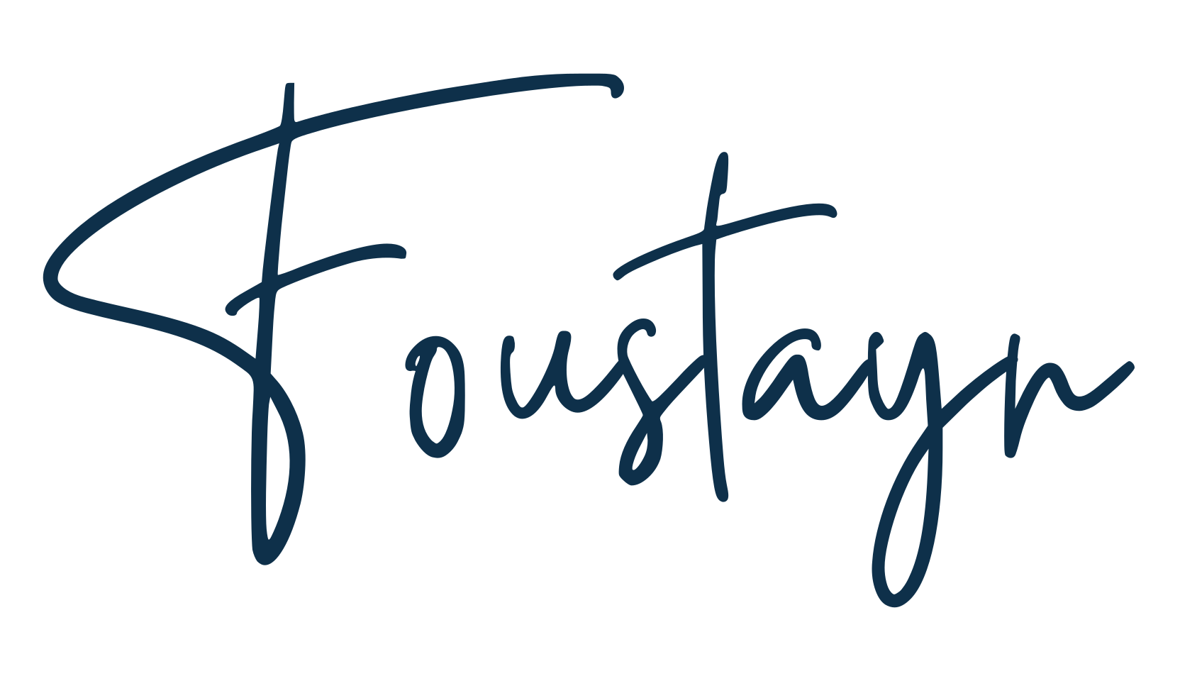 Foustayn, script handwritten fancy decorative calligraphy font preview