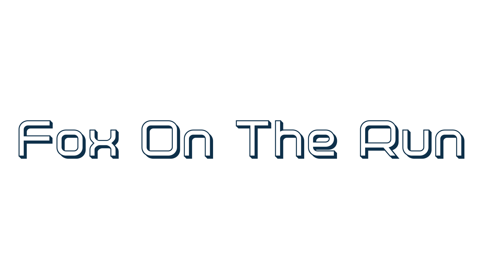 Fox On The Run, techno sci-fi font preview