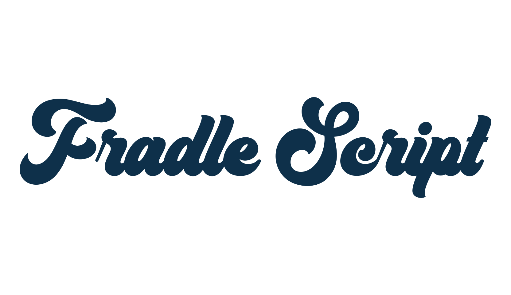 Fradle Script, old school font preview