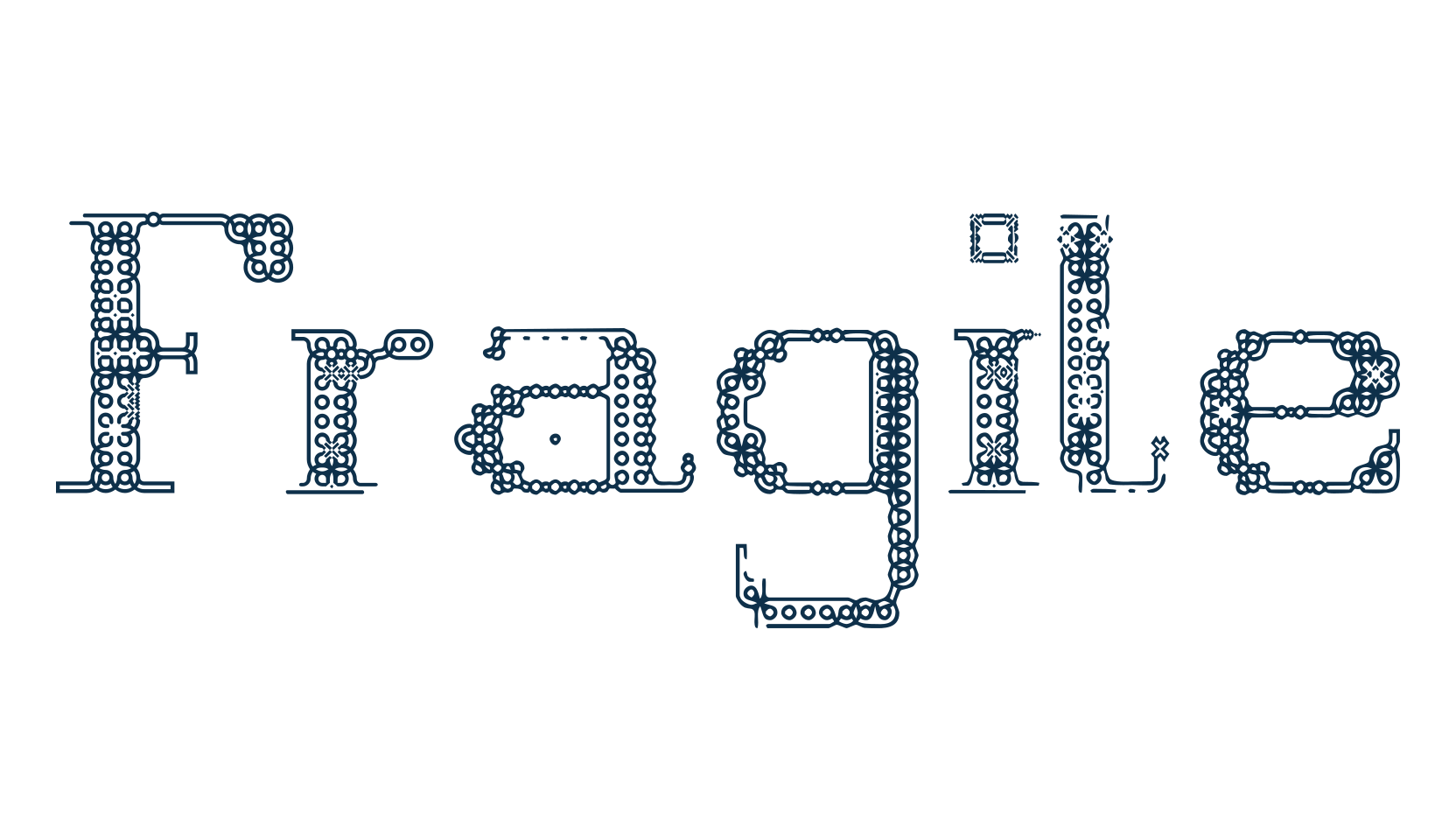 Fragile, decorative font preview