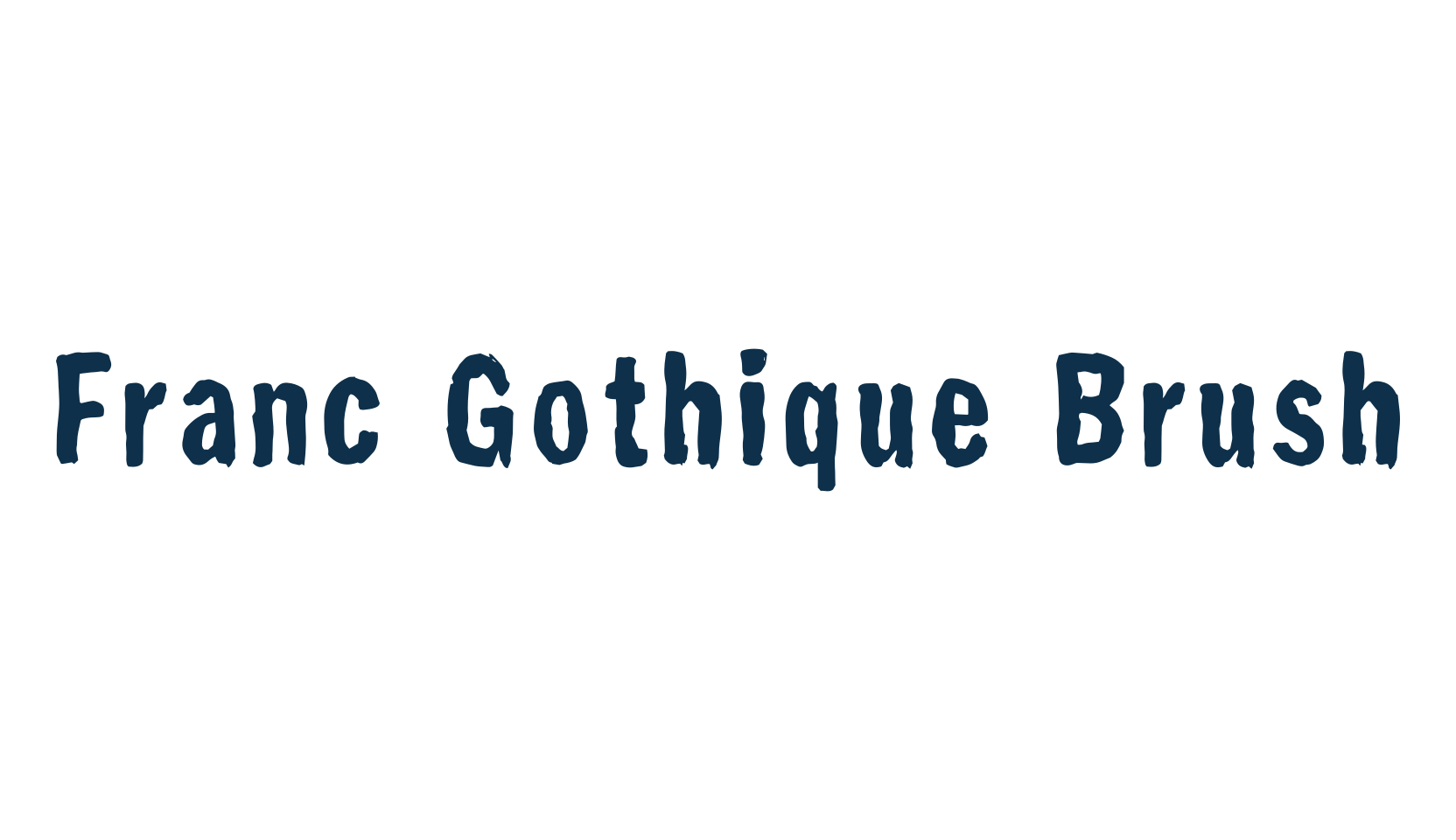 Franc Gothique Brush, fancy eroded decorative font preview