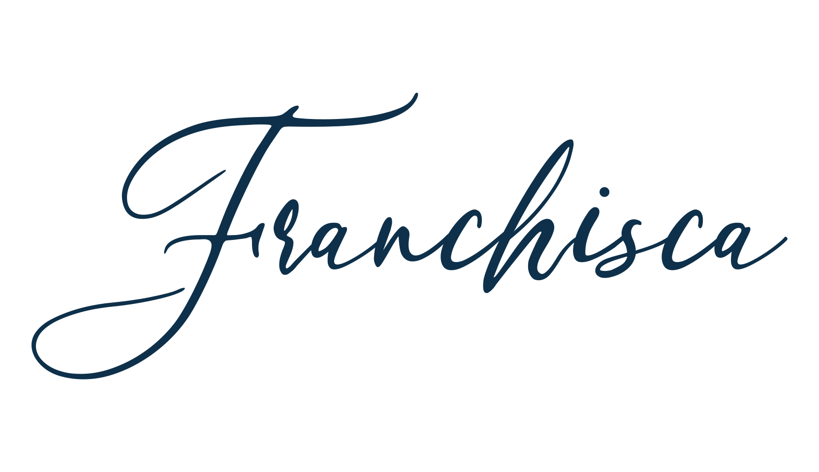 Franchisca, handwriting font preview