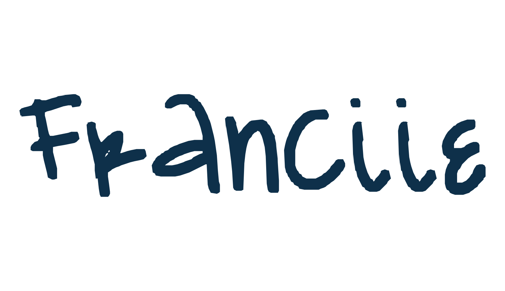 Franciie, script handwritten fancy decorative calligraphy font preview
