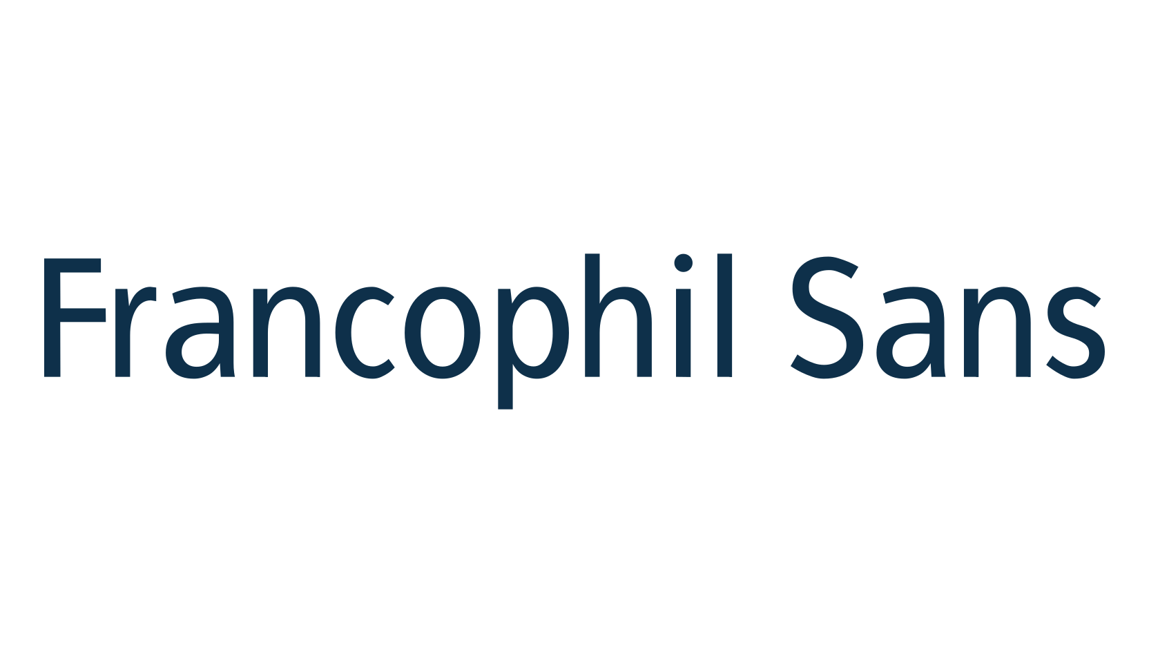 Francophil Sans, basic sans serif font preview
