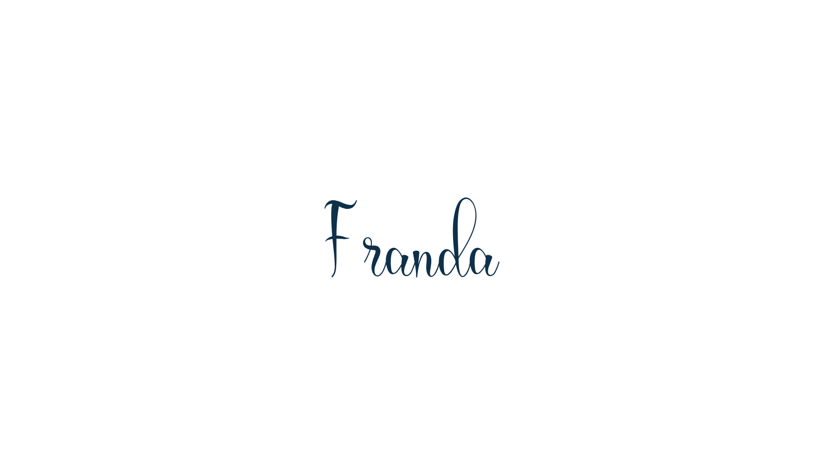 Franda, script calligraphy fancy decorative font preview