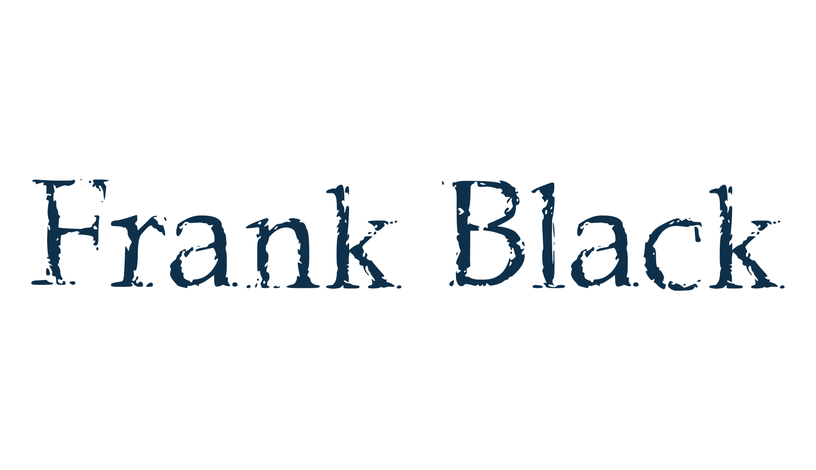 Frank Black, fancy eroded decorative font preview