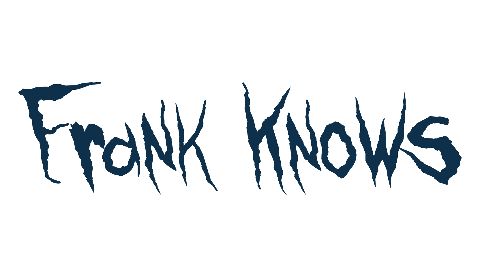 Frank Knows, script trash fancy decorative calligraphy font preview